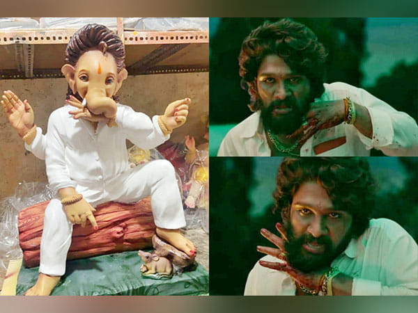 Allu Arjun craze hits Ganesh Chaturthi, fans welcome Pushpa Raj inspired Lord Ganesha idols 