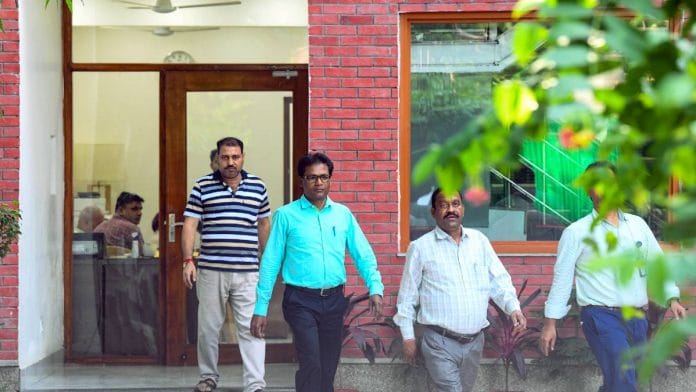 CBI officers at Manish Sisodia's house during Friday's raid | ANI