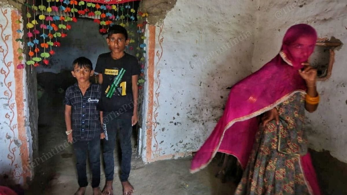 Chail Singh’s sons, Laxman (14) and Gopal (10) | Credit: Praveen Jain | ThePrint 