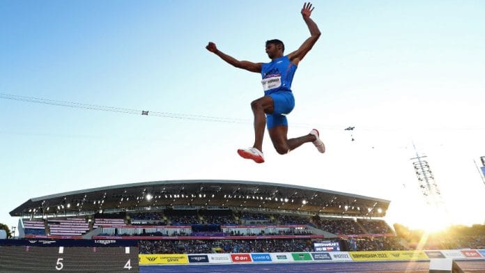 Team India's Murali Sreeshankar, who won a silver medal in men’s long jump at Commonwealth Games 2022 | ANI