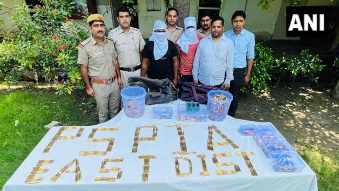 Delhi Police recovered ammunition including around 2000 live cartridges | ANI Twitter