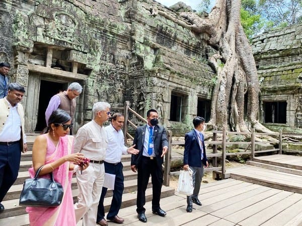 Jaishankar visits 12th century Ta Prohm Temple in Cambodia