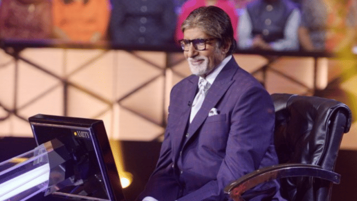 File photo of Amitabh Bachchan on KBC set | SrBachchan/Twitter