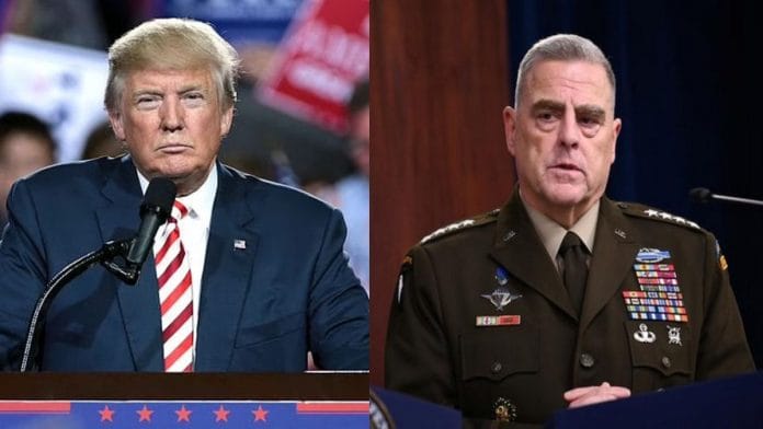 Representative image | File photos of Donald Trump, General Mark Milley | Photos via ANI, Commons