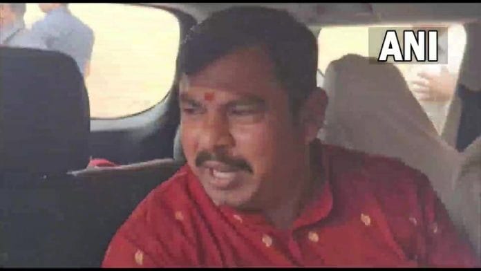 BJP MLA Raja Singh taken into custody by Hyderabad Police | Source: Twitter, @ANI