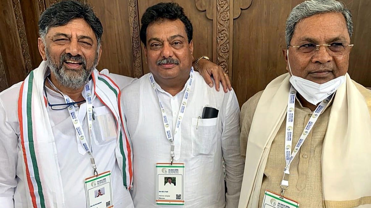 (L-R) DK Shivakumar, MB Patil and Siddaramaiah | ANI file photo