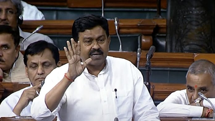 File photo of Union minister Ajay Mishra Teni in Parliament | ANI