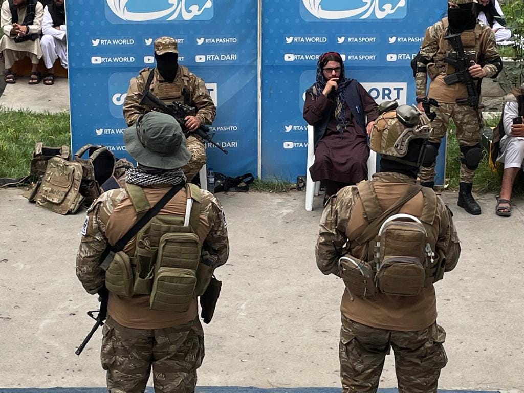 Taliban fighters patrolling a street in Kabul | Jyoti Malhotra | ThePrint