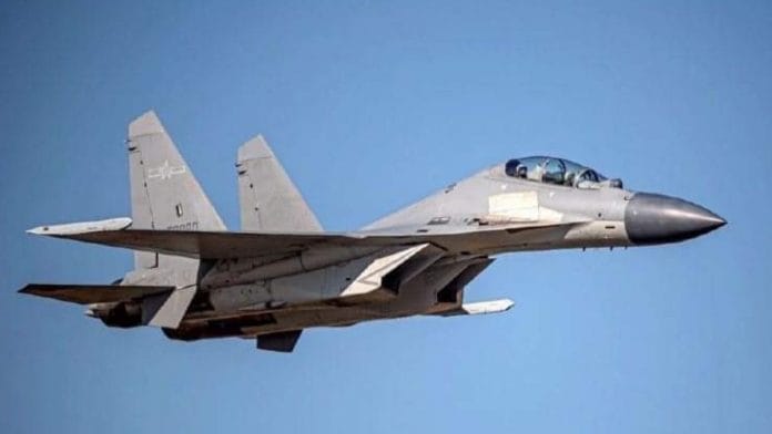 File photo of PLA J-16 jet | Twitter/@MoNDefense