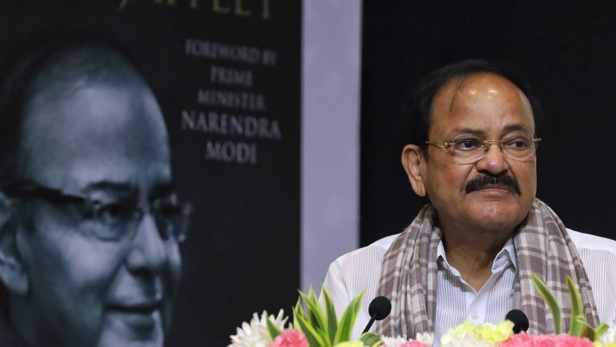 Former vice-president of India Venkaiah Naidu at the book launch | Manisha Mondal | ThePrint