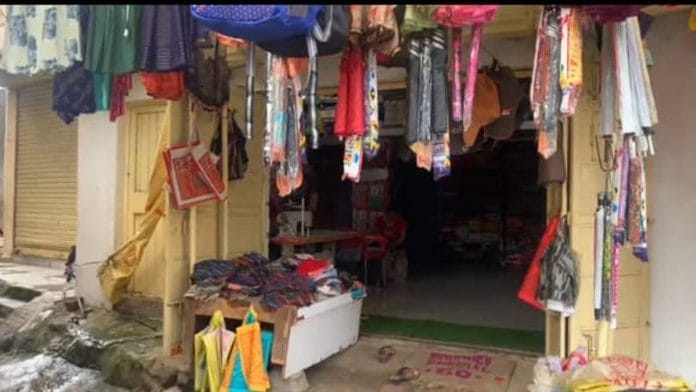 A garments house in what used to be Bilkis Bano's father's house | Photo: Manasi Phadke | ThePrint
