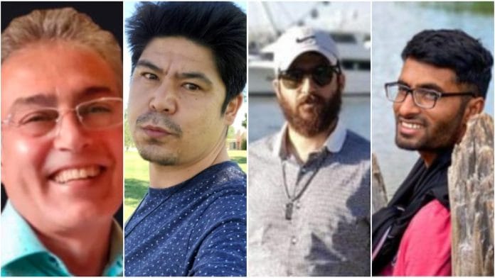 Mohammad Ahmadi, Aftab Hussein, Naeem Hussain, and Muhammad Afzaal Hussain (L to R) | Photo credit: Albuquerque Police Department