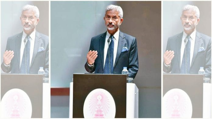 External Affairs Minister S Jaishankar talks about India's vision for the Indo-Pacific, at Chulalongkorn University in Bangkok Thursday | ANI/Twitter/Dr. S. Jaishankar