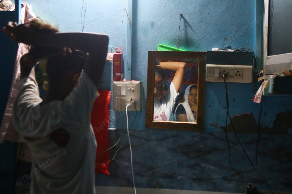 As Shama gets ready for recovery session, mother Ruksana looks at her daughter | Photo: Manisha Mondal | ThePrint