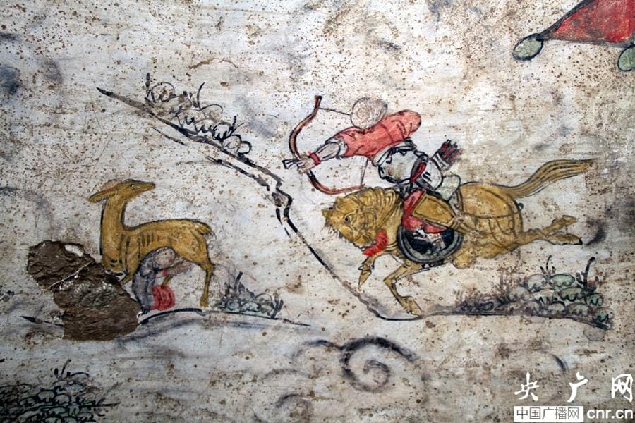 From “Bringing Deer's Milk to Ailing Parents”, Tomb Mural, Shaanxi Province, 13th century | Li Ling