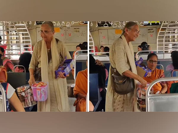 Video of elderly woman selling chocolates on a train goes viral, netizens admire her spirit