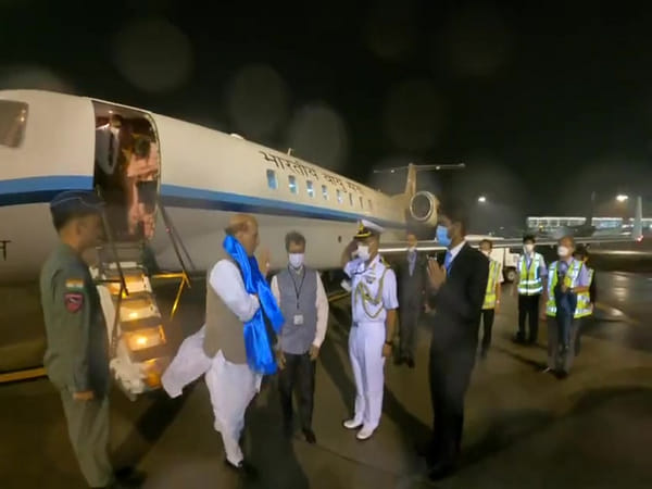 Rajnath Singh reaches Tokyo for India-Japan 2+2 Ministerial Dialogue 