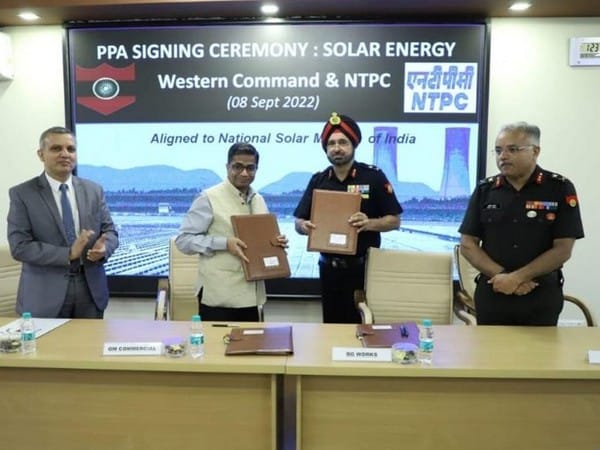 Army's Western Command-NTPC ink long-term pact to use solar power 