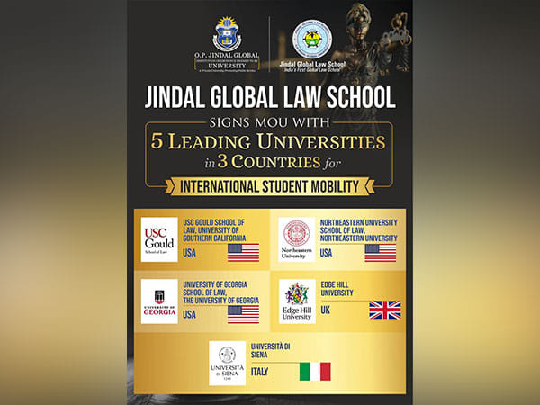 Jindal Global Law School signs agreements with top universities in US, UK and Italy for student mobility