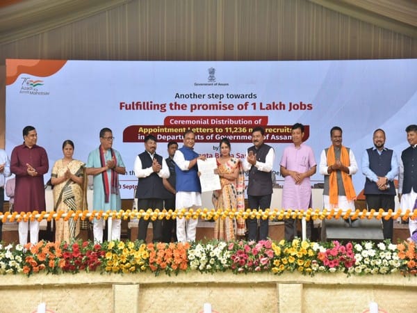CM Himanta Biswa Sarma distributes appointment letters to 11,236 youth in Assam