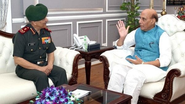 CDS Gen Anil Chauhan calls on Defence Minister Rajnath Singh soon after assuming charge