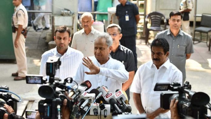 File photo of Rajasthan CM Ashok Gehlot| Suraj Singh Bisht | ThePrint