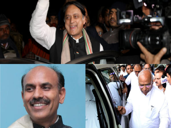 Polls for Congress president: Shashi Tharoor, KN Tripathi file nominations