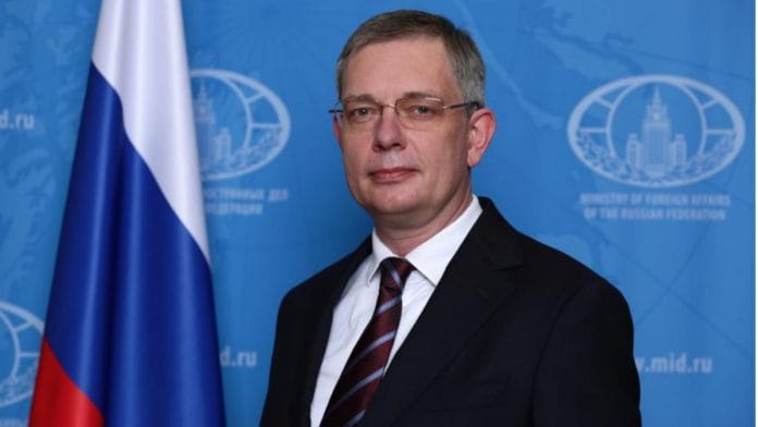 File photo Russian Ambassador to India Denis Alipov | Twitter/@RusEmbIndia