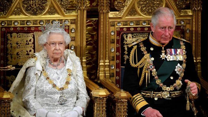 File photo of late Queen Elizabeth and her son Charles during a State Opening of Parliament in London | ANI Photo via Reuters