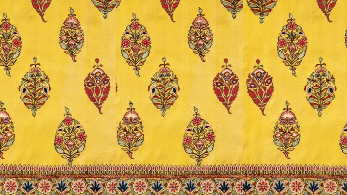 Silk embroidered with a hook in chain stitch with silk thread. Exhibited at the Great Exhibition, London, 1851; V&A, 791A-1852 © Victoria and Albert Museum, London | The Shoemakers Stitch