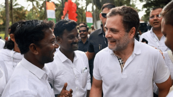 Rahul Gandhi wearing a Burberry T-shirt at Bharat Jodo Yatra via Twitter