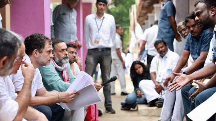 Congress leader Rahul Gandhi and Yogendra Yadav at the Bharat Jodo Yatra | YogendraYadav/Facebook
