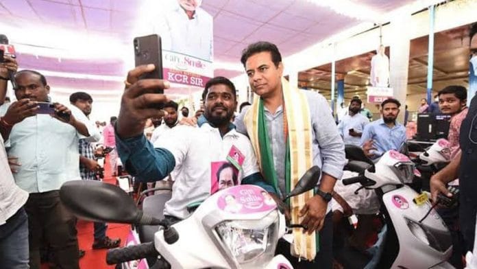 File photo of Telangana minister K. T. Rama Rao at a programme | Twitter | @KTRTRS