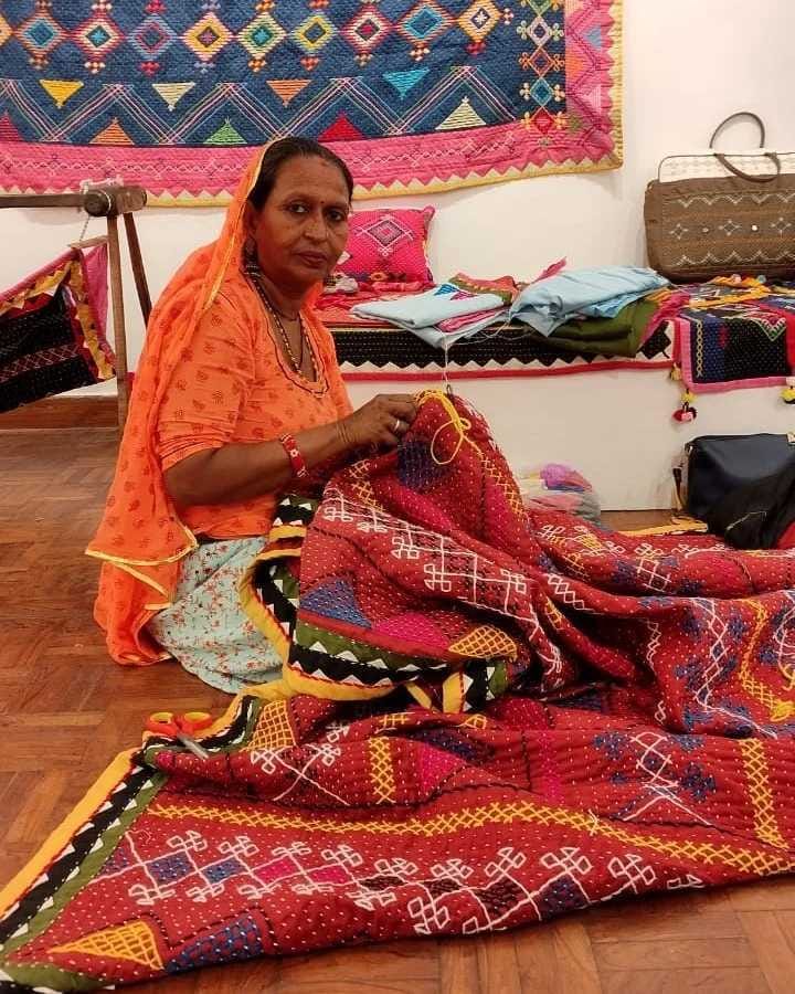 Renowned Kalbelia musician Mewa Sapera at The Kalbelia Craft Revival Project's exhibit at the IIC, New Delhi | Photo by Dishha Bagchi