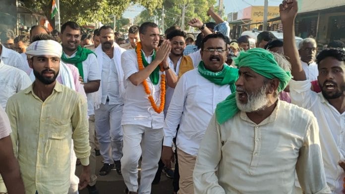 File photo of RJD leader Sudhakar Singh along with his supporters | Facebook @Sudhakar Singh