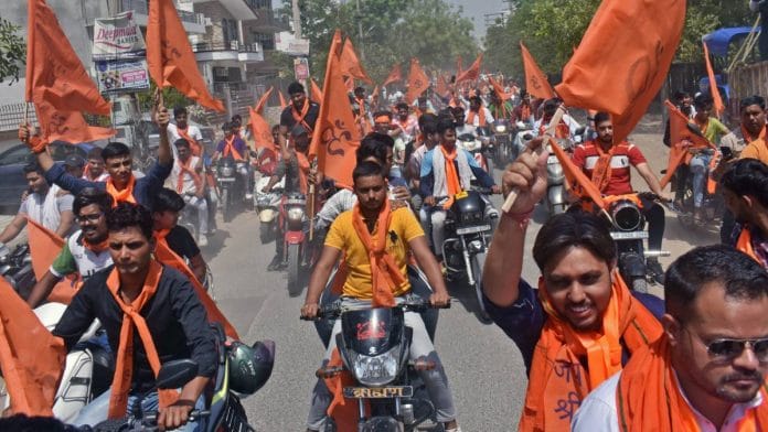 Representational image of Bajrang Dal and VHP members | ANI