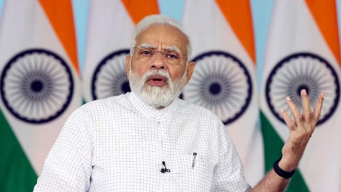 Prime Minister Narendra Modi addresses the National Conference of Environment Ministers through video conferencing Friday | ANI