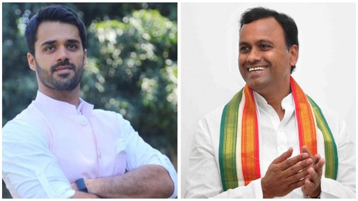 Bhavya Bishnoi and Komatireddy Raj Gopal Reddy | Photo: Twitter and Wikipedia