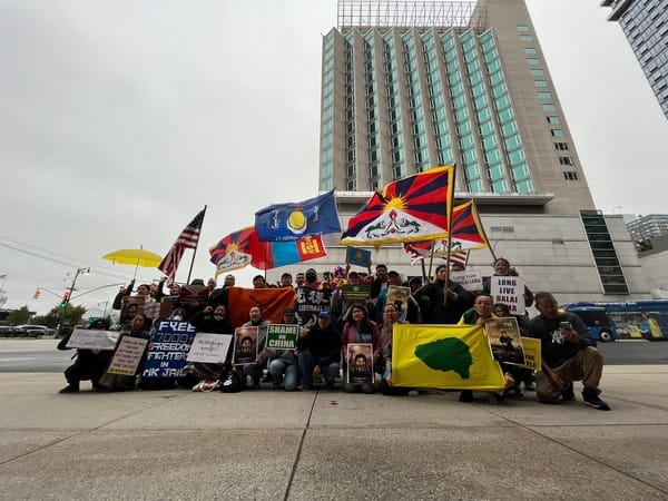 China's minority communities burned PRC flags at demonstrations in US, UK cities