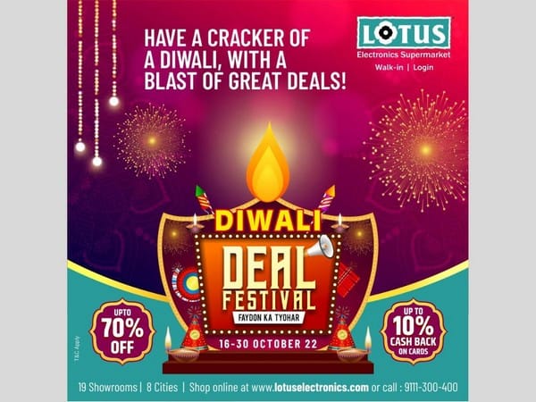 Lotus Electronics launches the 'Diwali Deal Festival' with up to 70 per cent off