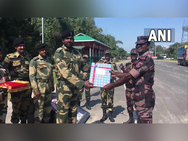 West Bengal: BSF, Border Guards Bangladesh exchange sweets on Diwali