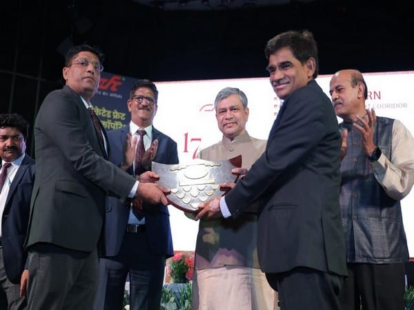 Ashwini Vaishnaw presents DFCCIL employees with awards for outstanding performance