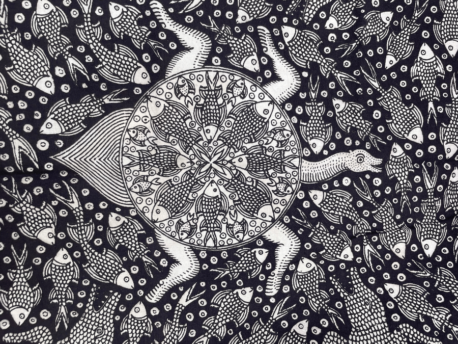 A Mata ni pachedi painting with fine detailing | Art Village Karjat