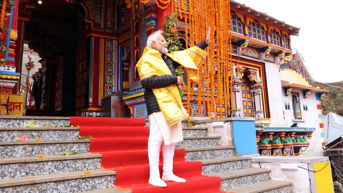 PM Modi at Badrinath Friday | ANI