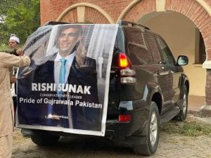 Rishi Sunak's face is plastered across Gujranwala | Naila Inayat