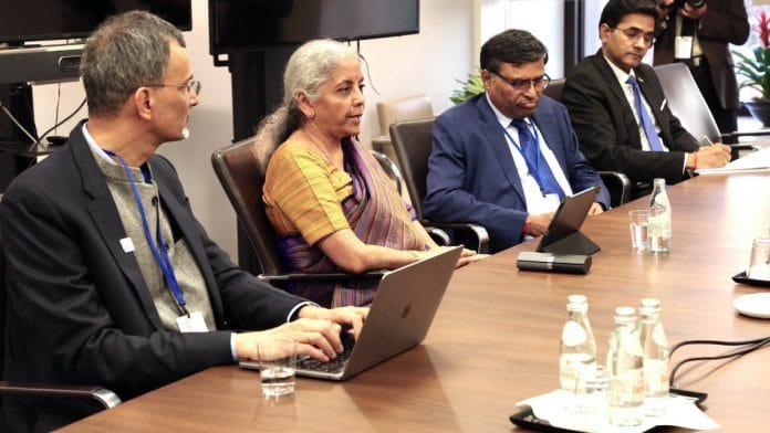 The ad targets Finance Minister Nirmala Sitharaman who is currently in the US to attend annual meetings of International Monetary Fund and World Bank | Twitter | @nsitharaman