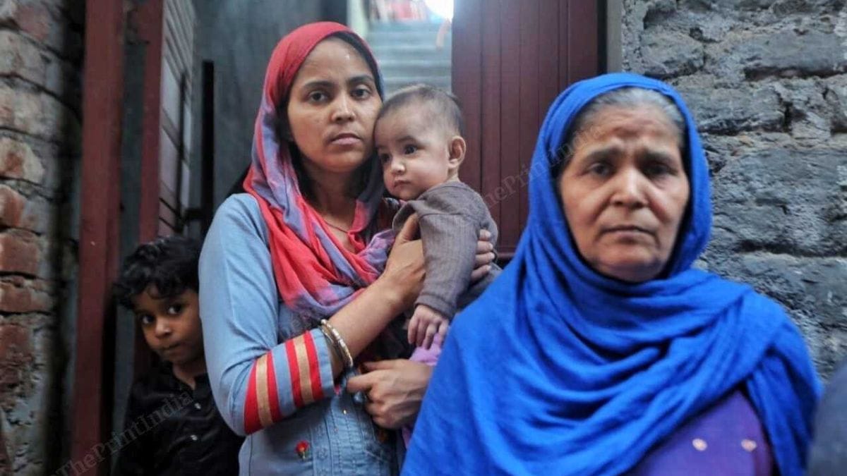 Shamina with her daughter Shayda at the house in Kabir Nagar, Delhi | Credit: Praveen Jain, ThePrint