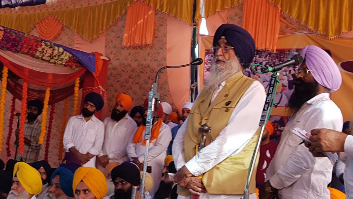 Simranjit Singh Mann at the protest | Photo: Gangandeep Singh | ThePrint