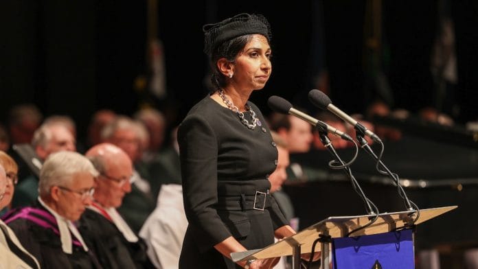 File photo of UK Home Secretary Suella Braverman | Twitter | @ukhomeoffice