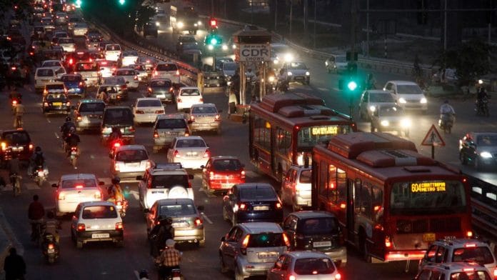 File Photo of traffic moving along a busy road in New Delhi 9 November, 2011 | Reuters